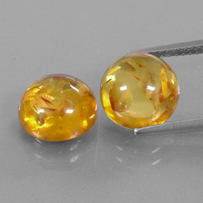 Pedras preciosas de âmbar laranja natural de  ct, transparente, transparente/translúcido