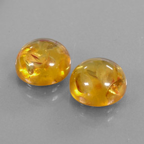 Pedras preciosas de âmbar laranja natural de  ct, transparente, transparente/translúcido