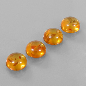 Pedras preciosas de âmbar laranja natural de  ct, transparente, transparente/translúcido