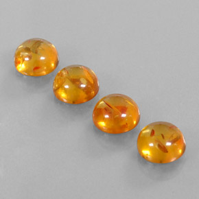 Pedras preciosas de âmbar laranja natural de  ct, transparente, transparente/translúcido