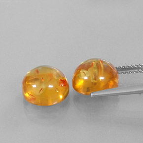 Pedras preciosas de âmbar laranja natural de  ct, transparente, transparente/translúcido
