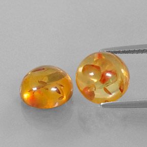 Pedras preciosas de âmbar laranja natural de  ct, transparente, transparente/translúcido
