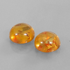 Pedras preciosas de âmbar laranja natural de  ct, transparente, transparente/translúcido
