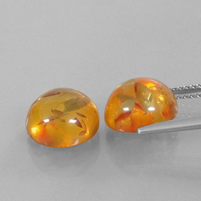 Pedras preciosas de âmbar laranja natural de  ct, transparente, transparente/translúcido