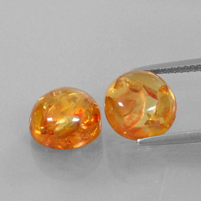 Pedras preciosas de âmbar laranja natural de  ct, transparente, transparente/translúcido