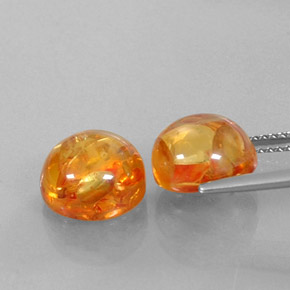 Pedras preciosas de âmbar laranja natural de  ct, transparente, transparente/translúcido