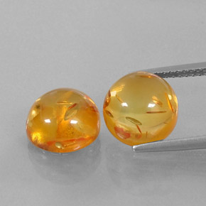 Pedras preciosas de âmbar laranja natural de  ct, transparente, transparente/translúcido