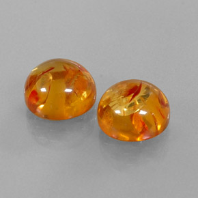 Pedras preciosas de âmbar laranja natural de  ct, transparente, transparente/translúcido