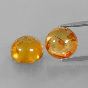Pedras preciosas de âmbar laranja natural de  ct, transparente, transparente/translúcido