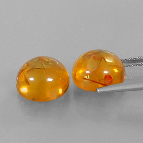 Pedras preciosas de âmbar laranja natural de  ct, transparente, transparente/translúcido