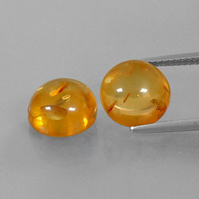 Pedras preciosas de âmbar laranja natural de  ct, transparente, transparente/translúcido