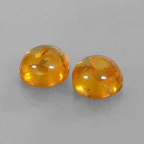 Pedras preciosas de âmbar laranja natural de  ct, transparente, transparente/translúcido