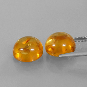 Pedras preciosas de âmbar laranja natural de  ct, transparente, transparente/translúcido