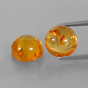 Pedras preciosas de âmbar laranja natural de  ct, transparente, transparente/translúcido