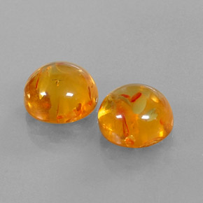Pedras preciosas de âmbar laranja natural de  ct, transparente, transparente/translúcido
