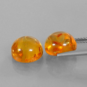 Pedras preciosas de âmbar laranja natural de  ct, transparente, transparente/translúcido