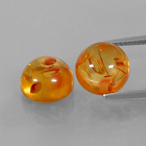 Pedras preciosas de âmbar laranja natural de  ct, transparente, transparente/translúcido
