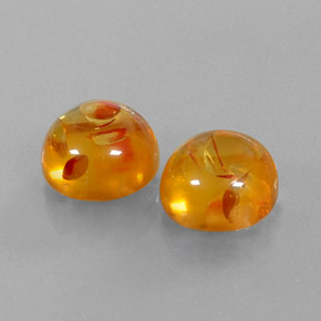 Pedras preciosas de âmbar laranja natural de  ct, transparente, transparente/translúcido