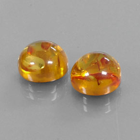 Pedras preciosas de âmbar laranja natural de  ct, transparente, transparente/translúcido