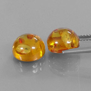Pedras preciosas de âmbar laranja natural de  ct, transparente, transparente/translúcido