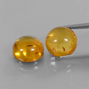 Pedras preciosas de âmbar laranja natural de  ct, transparente, transparente/translúcido