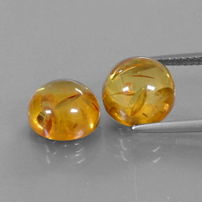 Pedras preciosas de âmbar laranja natural de  ct, transparente, transparente/translúcido