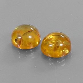 Pedras preciosas de âmbar laranja natural de  ct, transparente, transparente/translúcido