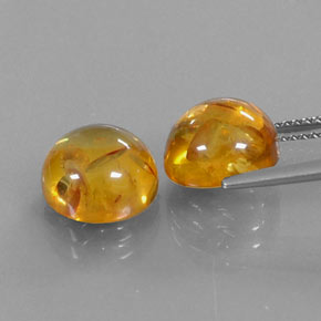 Pedras preciosas de âmbar laranja natural de  ct, transparente, transparente/translúcido