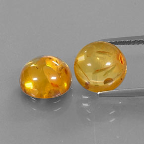 Pedras preciosas de âmbar laranja natural de  ct, transparente, transparente/translúcido