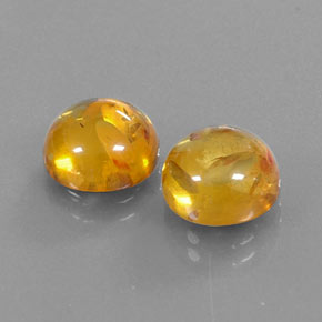 Pedras preciosas de âmbar laranja natural de  ct, transparente, transparente/translúcido