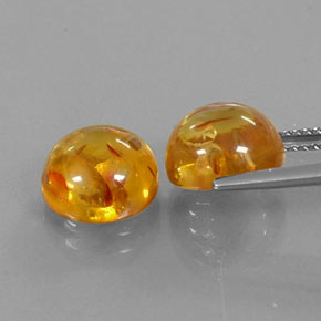 Pedras preciosas de âmbar laranja natural de  ct, transparente, transparente/translúcido