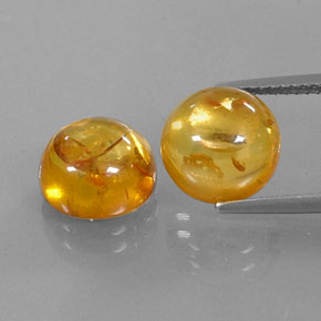 Pedras preciosas de âmbar laranja natural de  ct, transparente, transparente/translúcido