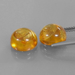 Pedras preciosas de âmbar laranja natural de  ct, transparente, transparente/translúcido