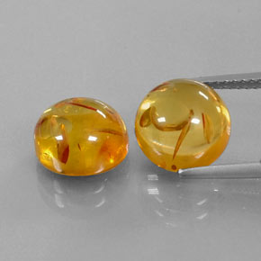 Pedras preciosas de âmbar laranja natural de  ct, transparente, transparente/translúcido