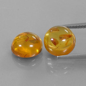 Pedras preciosas de âmbar laranja natural de  ct, transparente, transparente/translúcido