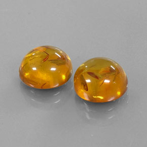 Pedras preciosas de âmbar laranja natural de  ct, transparente, transparente/translúcido