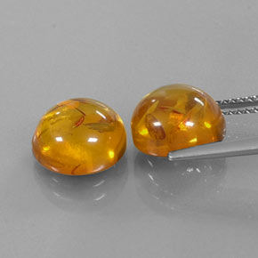 Pedras preciosas de âmbar laranja natural de  ct, transparente, transparente/translúcido