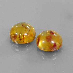 Pedras preciosas de âmbar laranja natural de  ct, transparente, transparente/translúcido