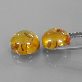 Pedras preciosas de âmbar laranja natural de  ct, transparente, transparente/translúcido