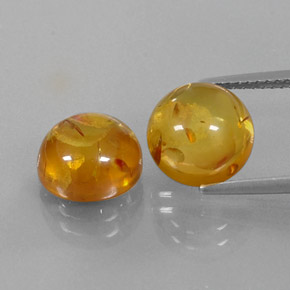 Pedras preciosas de âmbar laranja natural de  ct, transparente, transparente/translúcido