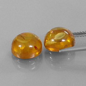 Pedras preciosas de âmbar laranja natural de  ct, transparente, transparente/translúcido
