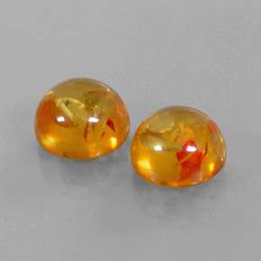 Pedras preciosas de âmbar laranja natural de  ct, transparente, transparente/translúcido