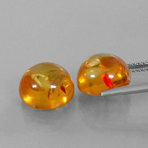 Pedras preciosas de âmbar laranja natural de  ct, transparente, transparente/translúcido