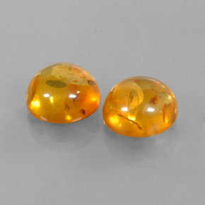 Pedras preciosas de âmbar laranja natural de  ct, transparente, transparente/translúcido