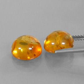 Pedras preciosas de âmbar laranja natural de  ct, transparente, transparente/translúcido