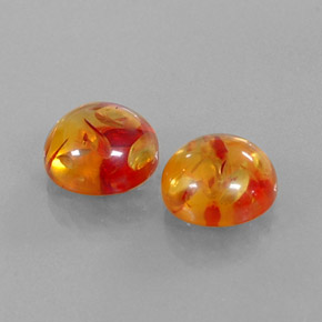 Pedras preciosas de âmbar laranja natural de  ct, transparente, transparente/translúcido