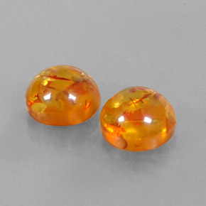 Pedras preciosas de âmbar laranja natural de  ct, transparente, transparente/translúcido