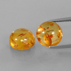 Pedras preciosas de âmbar laranja natural de  ct, transparente, transparente/translúcido
