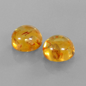 Pedras preciosas de âmbar laranja natural de  ct, transparente, transparente/translúcido