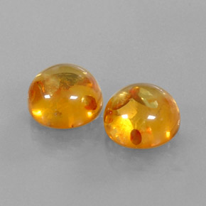 Pedras preciosas de âmbar laranja natural de  ct, transparente, transparente/translúcido